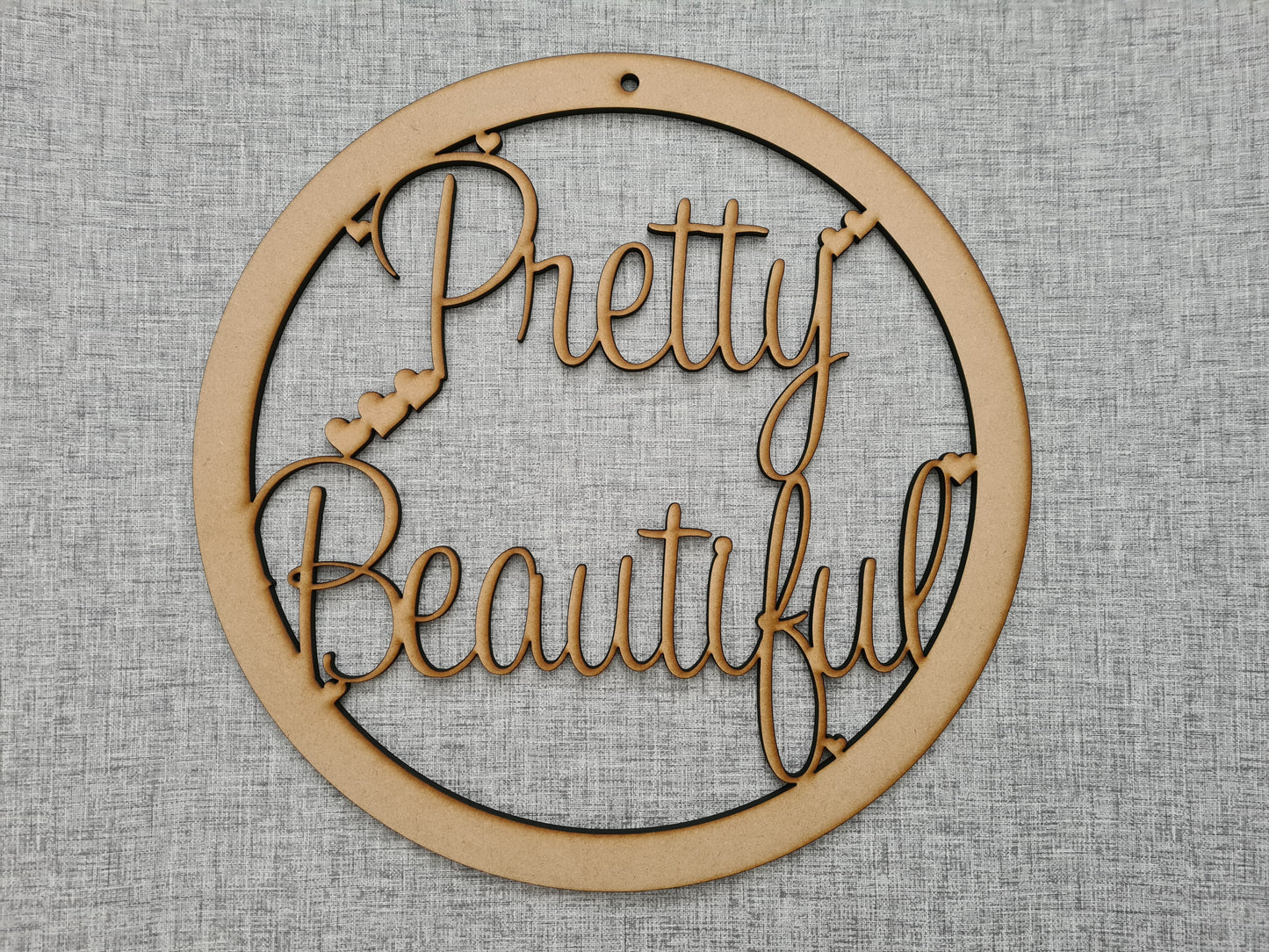 Wooden MDF Personalised Custom Hoop 3mm and 6mm, 4 sizes