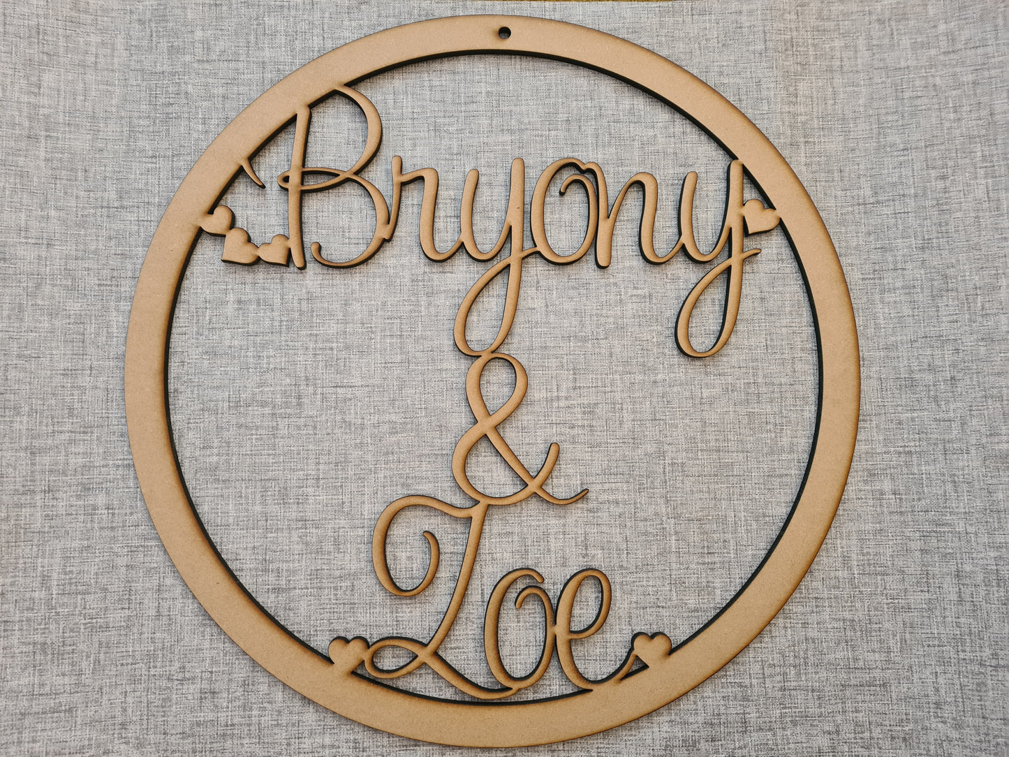 Wooden MDF Personalised Custom Hoop 3mm and 6mm, 4 sizes