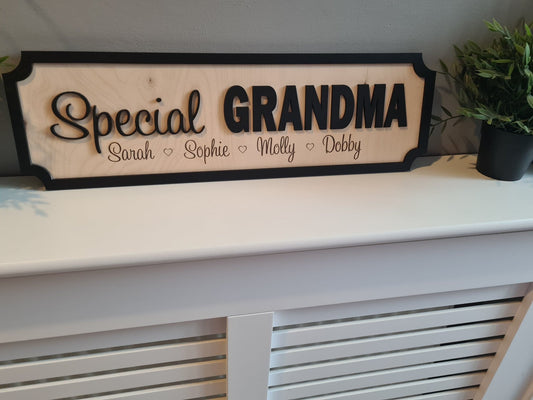 Special Grandparent | Street sign 3D look | personalised wall mount | new style