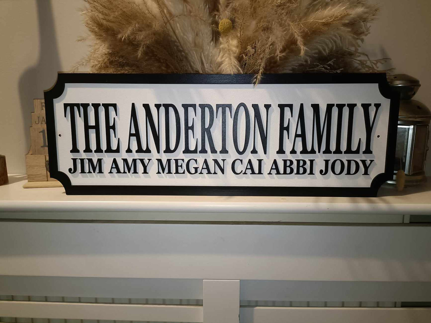 Freestanding The Surname Family | Street sign 3D look | personalised | MDF | Home decor | Gift | Birthday | Wedding | Christmas |added names