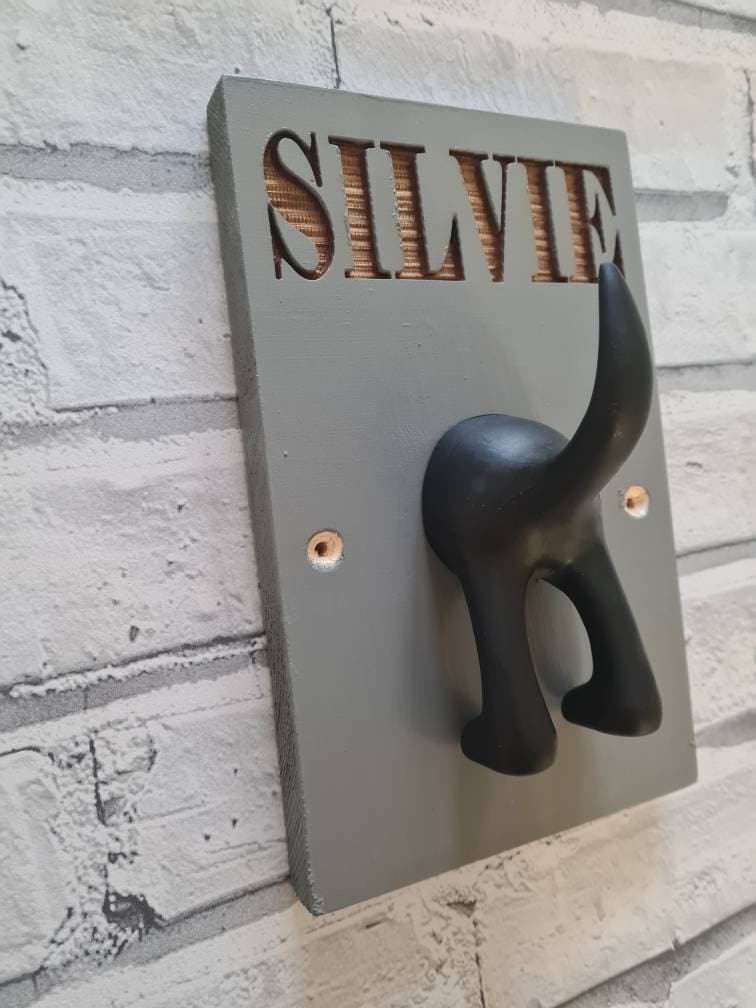 Single personalised engraved dog lead hook