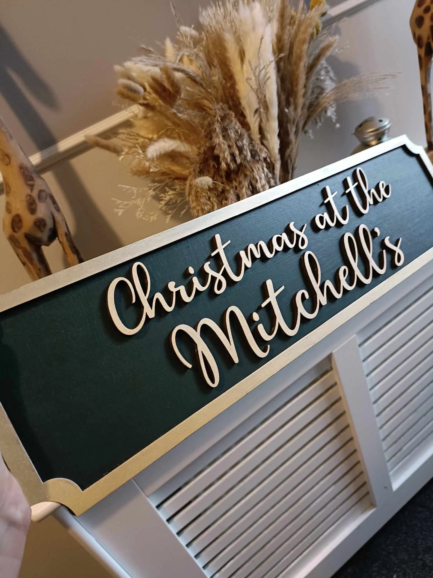 Christmas at the Surname's | Street sign 3D look | personalised wall mount | MDF | wall decor | gift | present | home decor | Christmas gift