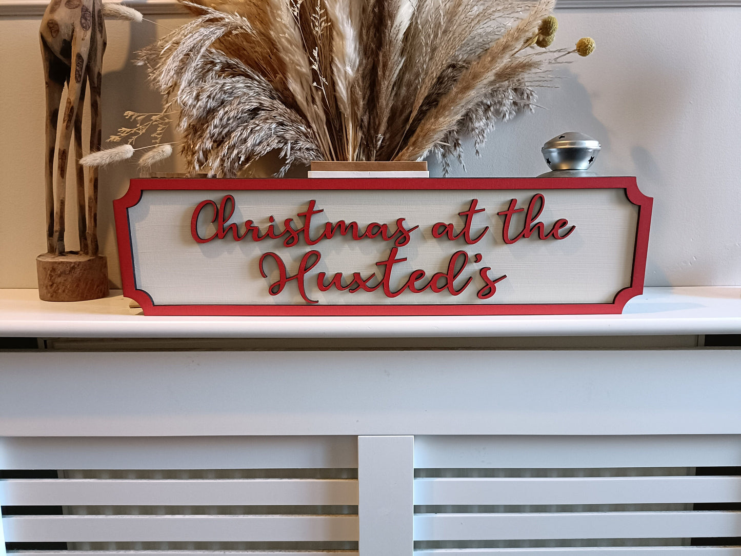 Freestanding Christmas at the Surname's | Street sign 3D look | personalised wall mount | MDF | gift | present | home decor | Christmas gift