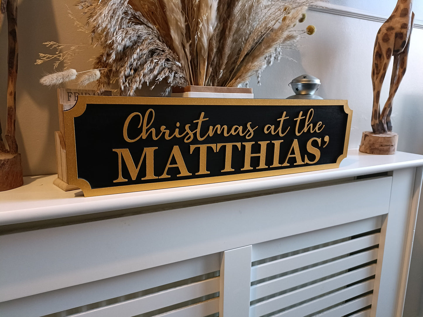 Freestanding Christmas at the Surname's | Street sign 3D look | personalised wall mount | MDF | gift | present | home decor | Christmas gift