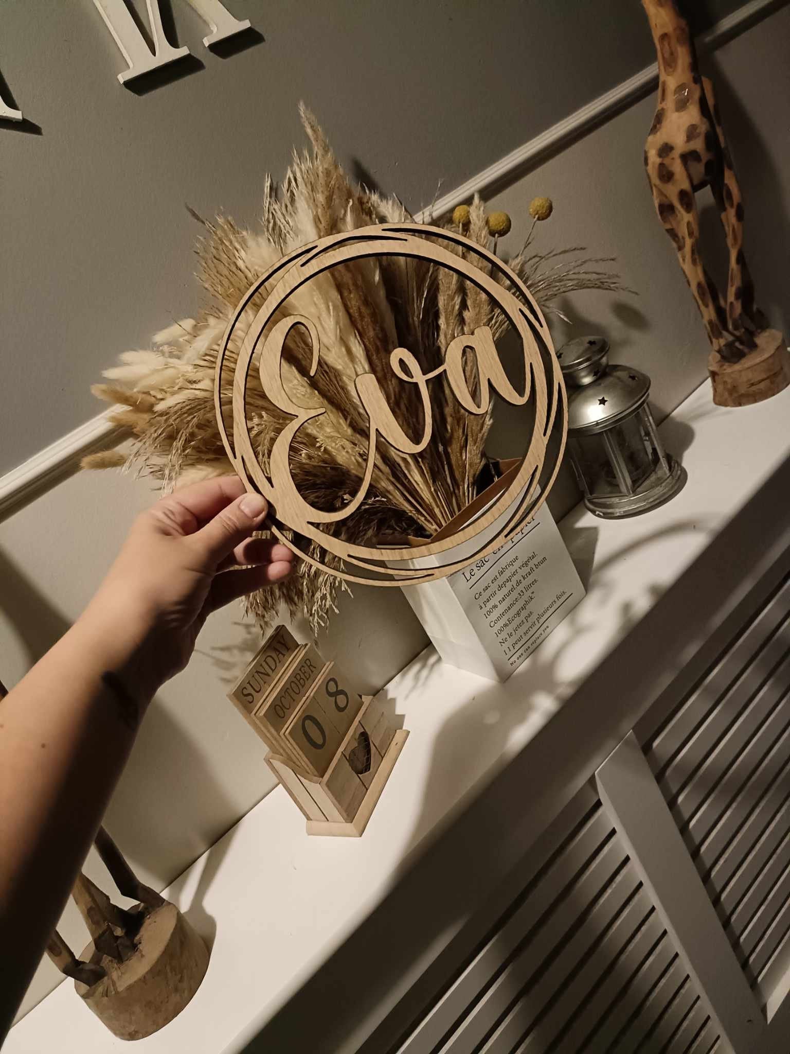 Wooden MDF Personalised named Hoop | 4mm and 6mm | 4 sizes | Nursery Décor | name plaque | kids bedroom | girls | boys | wall sign | gift