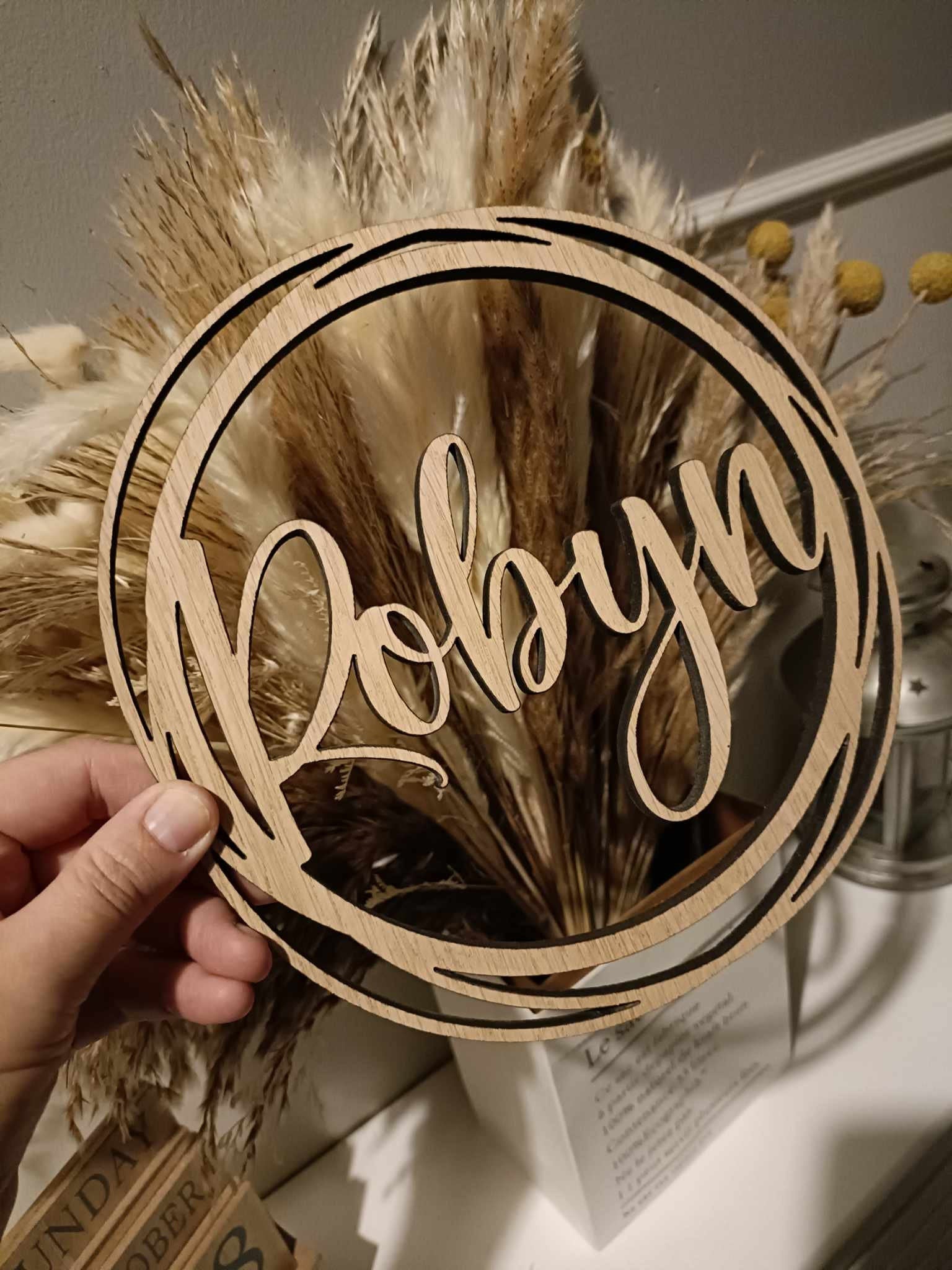 Wooden MDF Personalised named Hoop | 4mm and 6mm | 4 sizes | Nursery Décor | name plaque | kids bedroom | girls | boys | wall sign | gift