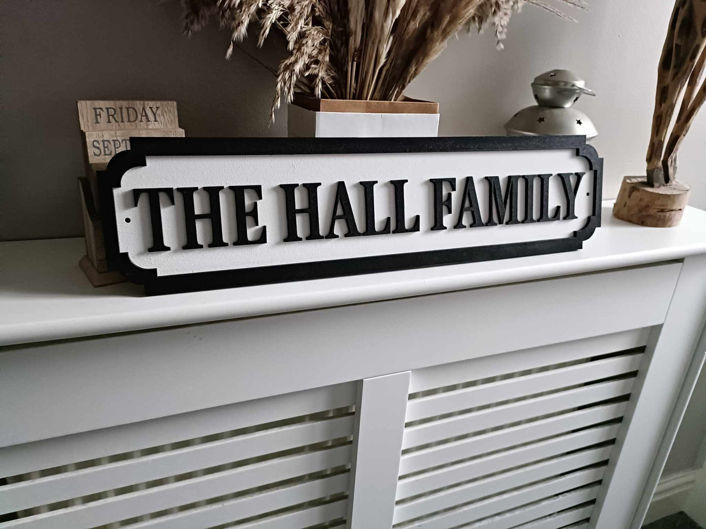 Freestanding The Surname Family | Street sign 3D look | personalised | MDF | Home decor | Gift | Birthday | Wedding | Christmas |added names