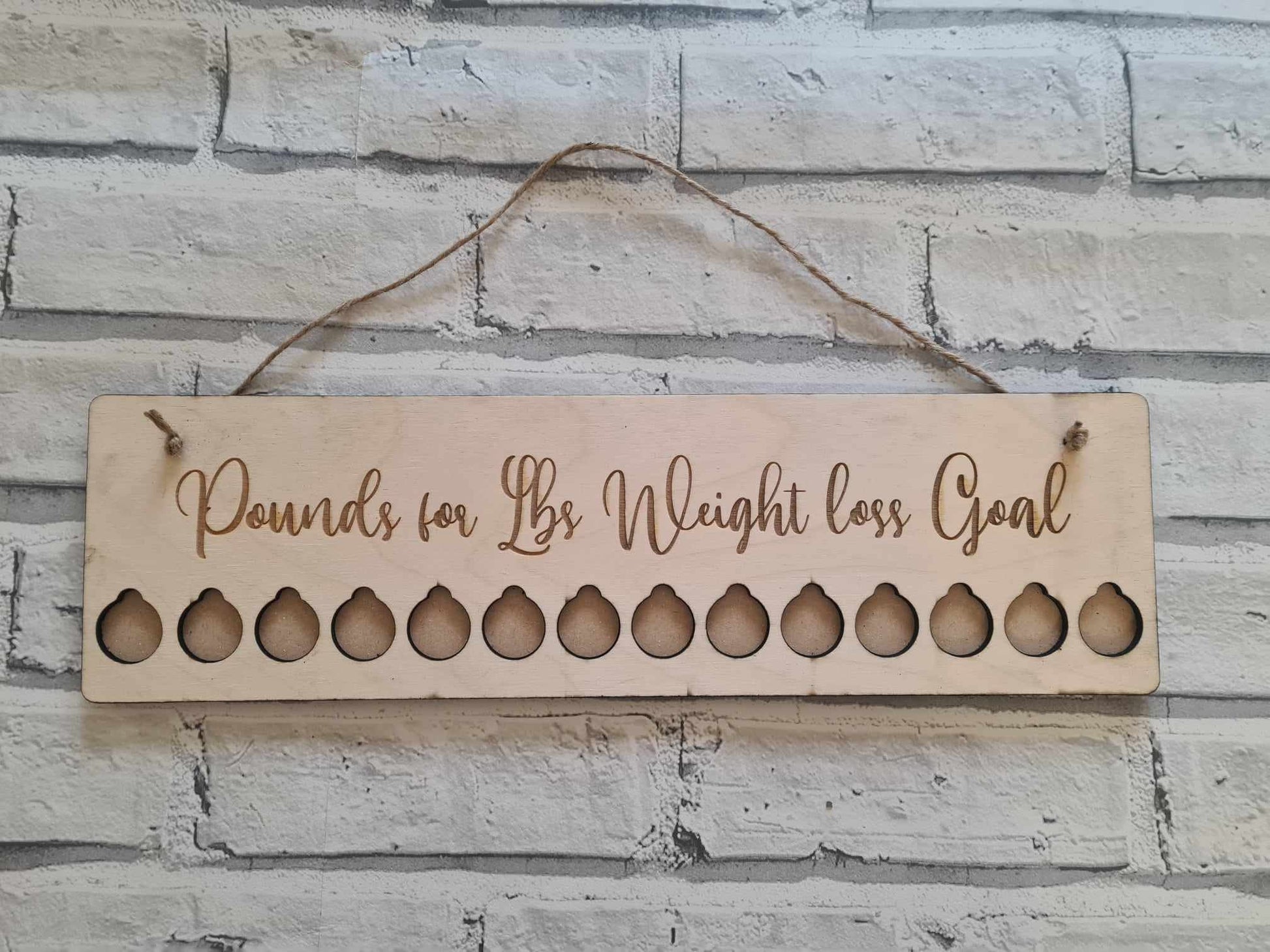 Weight loss chart | Pounds for Lbs | personalised gift | 1-8 stone chart | oak veneer | New Years resolution | wall mount | slimming | diet