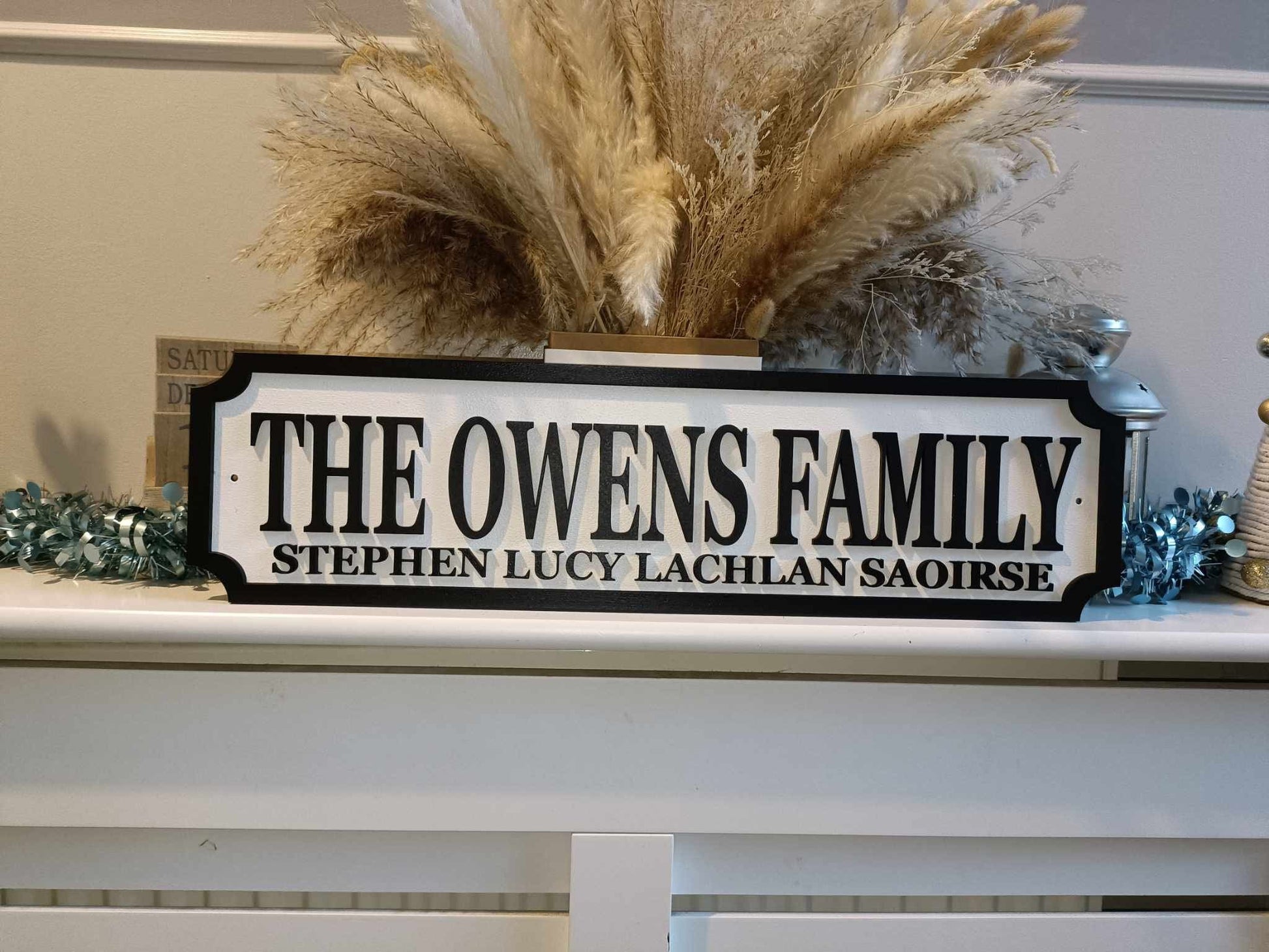 Freestanding The Surname Family | Street sign 3D look | personalised | MDF | Home decor | Gift | Birthday | Wedding | Christmas |added names