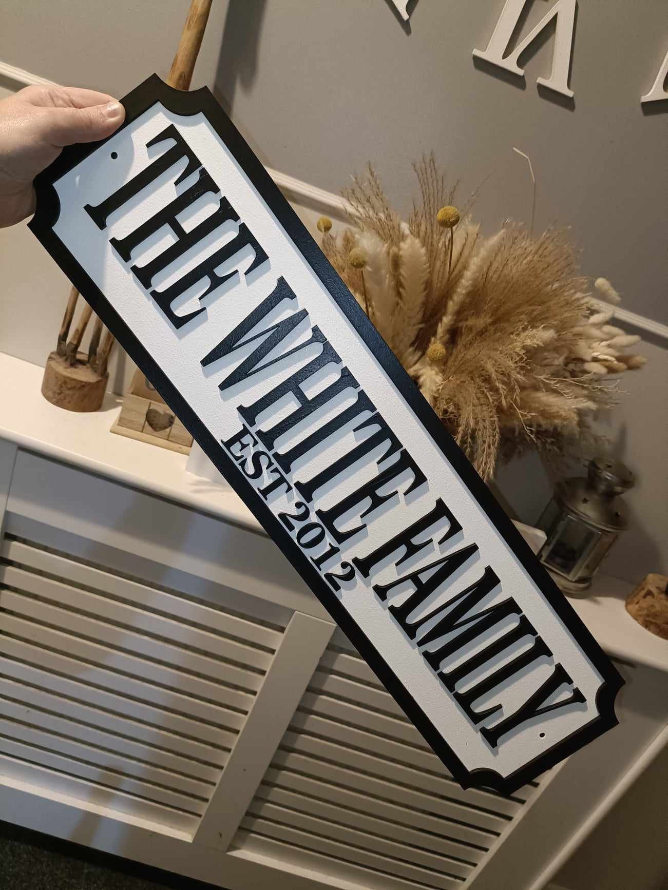 70cm long - The Surname Family | Street sign 3D look | personalised wall mount | MDF | Home decor | Gift | Birthday | Wedding | Christmas