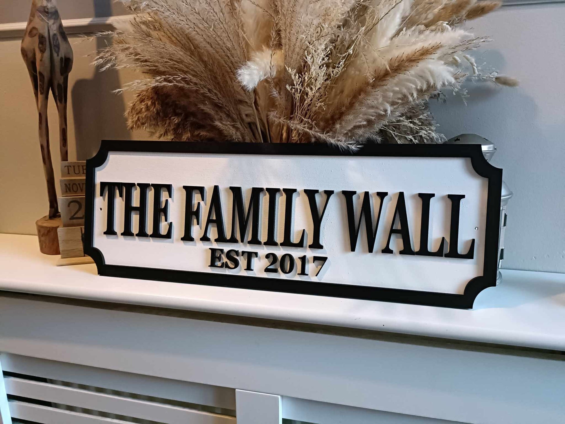 The family wall/Est date | Street sign 3D look | personalised wall mount | MDF | Home decor | Gift | Birthday | Wedding | Christmas |3 sizes